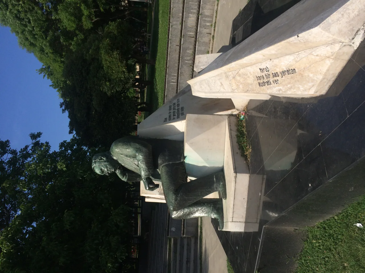 Statue of Yahya Kemal - İstanbul